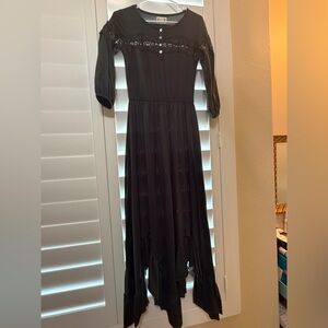 Joyfolie Charcoal Gray Maxi Dress in XS